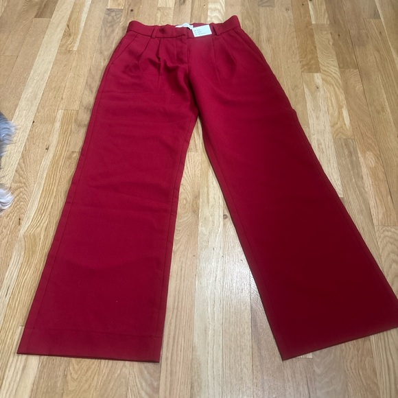 ABERCROMBIEWide-Leg Red DressPants Size: 25 REGULAR